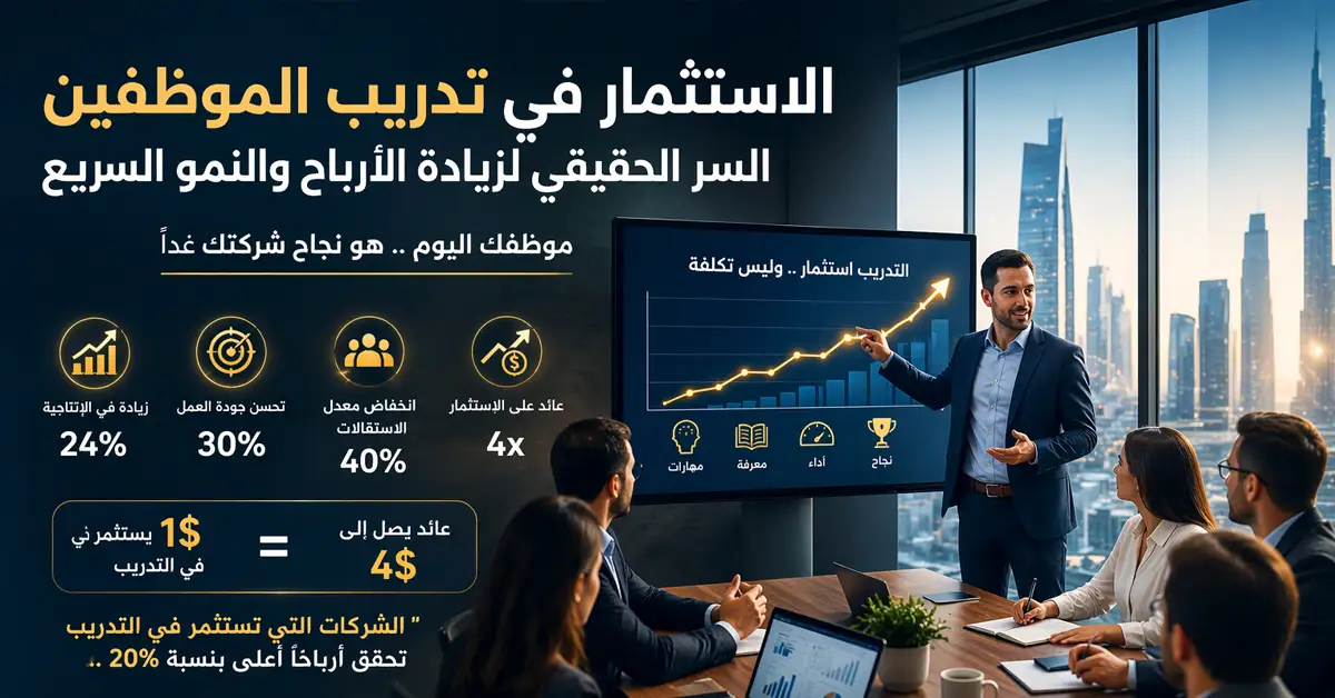 الاستثمار في تدريب الموظفين: السر الحقيقي لزيادة الأرباح والنمو السريع