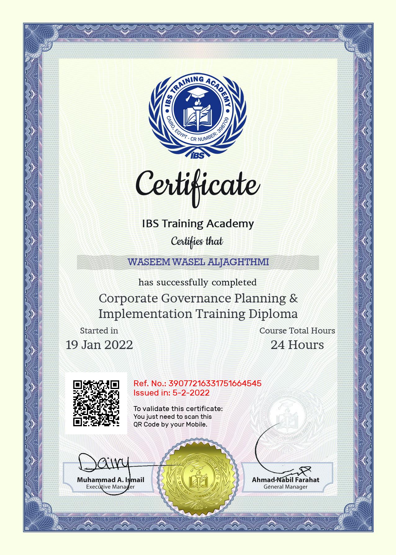 waseem wasel aljaghthmi's Certificate